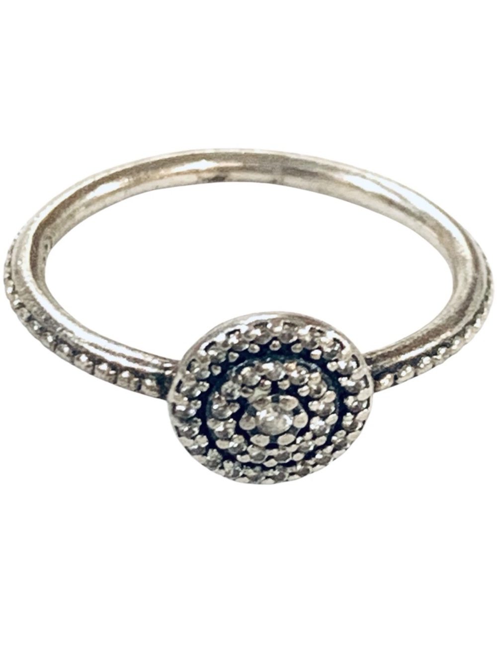 Authentic Pandora Sterling Silver Radiant Elegance Ring - Size 56 (US 7.5)